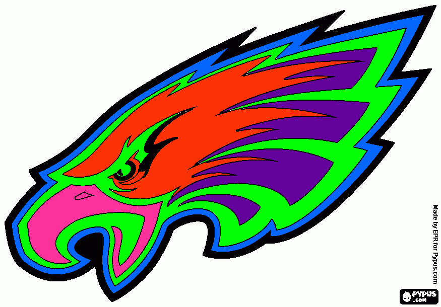 Philadelphia Eagles, american football coloring page