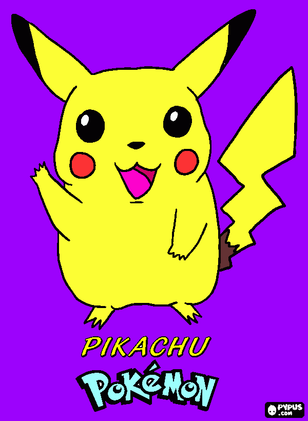 pickachu coloring page