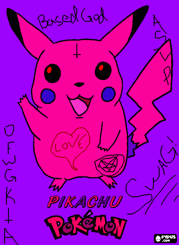 Pikachu Trill coloring page