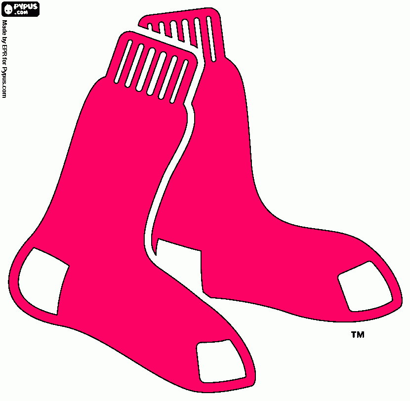 pink sox coloring page