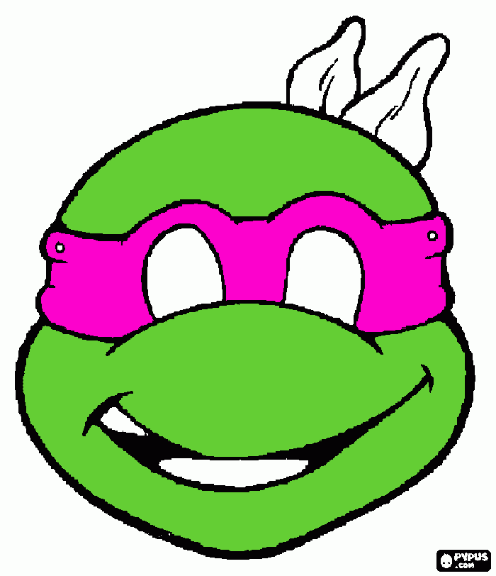 pink tmnt coloring page