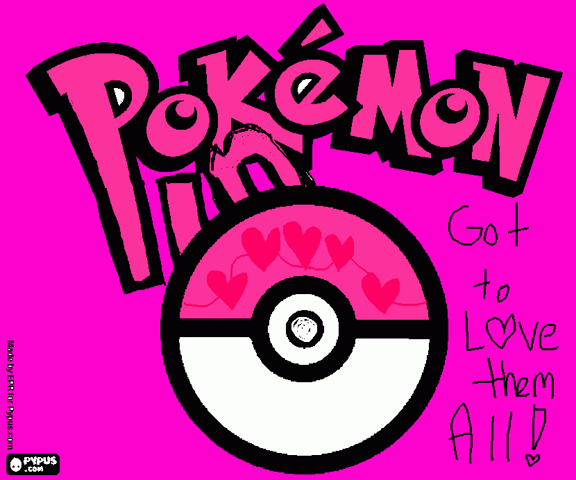 pinkemon coloring page