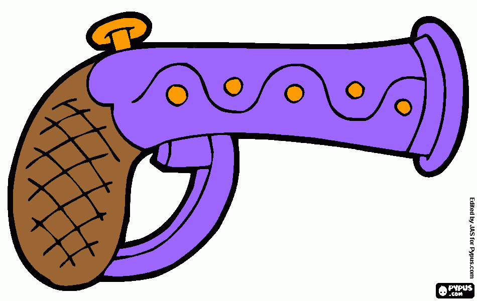 pistol coloring page