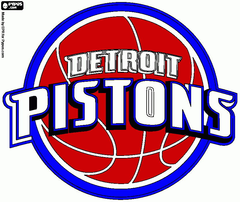 pistons coloring page