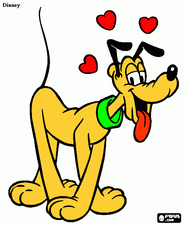 Pluto The Dog coloring page