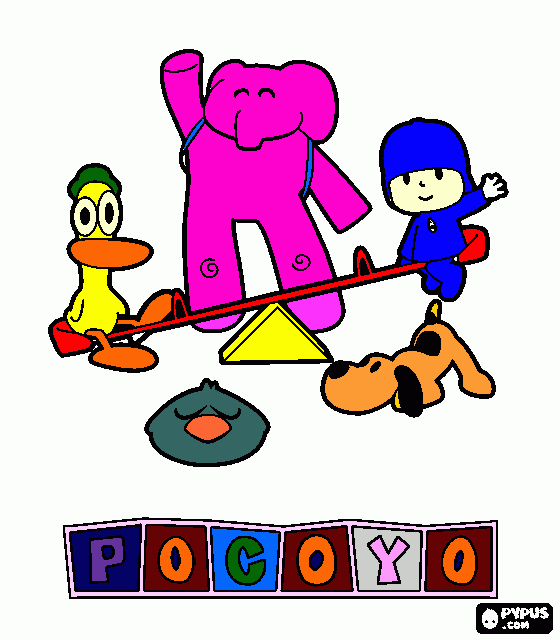 POCOYO GR coloring page