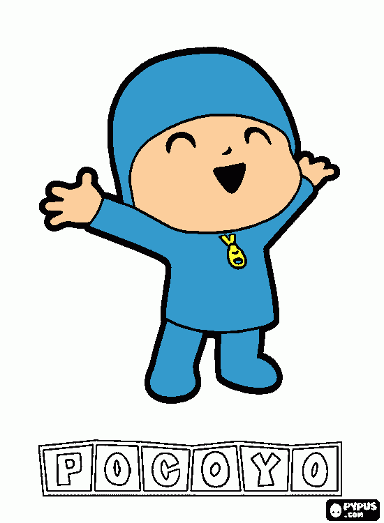 Pocoyo Suprise coloring page