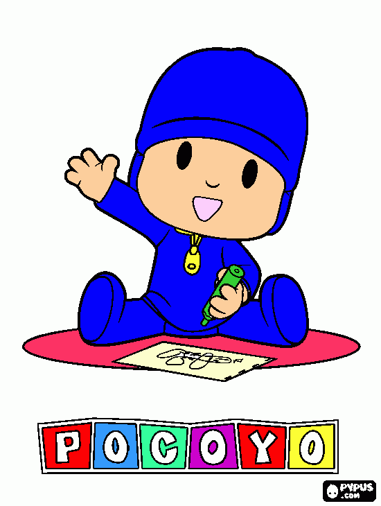 pocoyoo coloring page