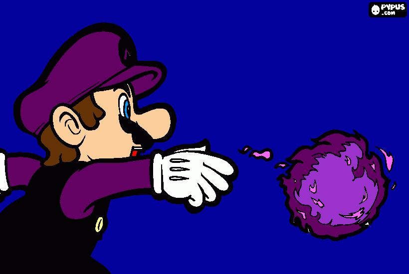 poison mario coloring page