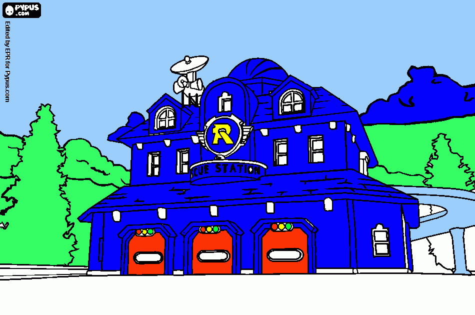 poli station coloring page