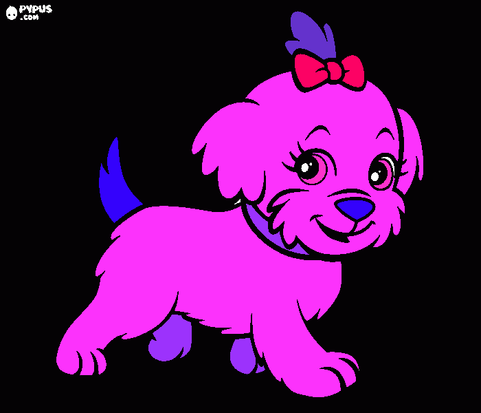 polly pocket puppy coloring page