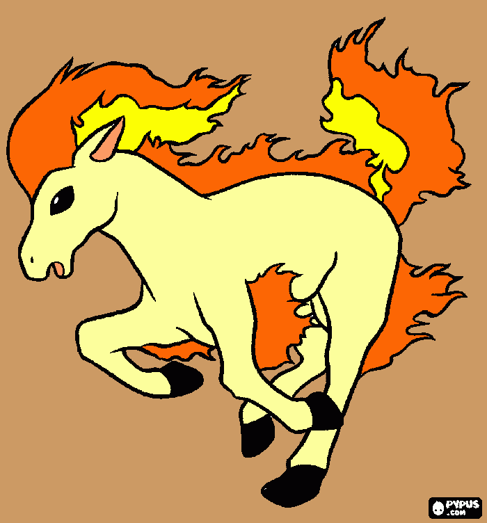 ponyta coloring page