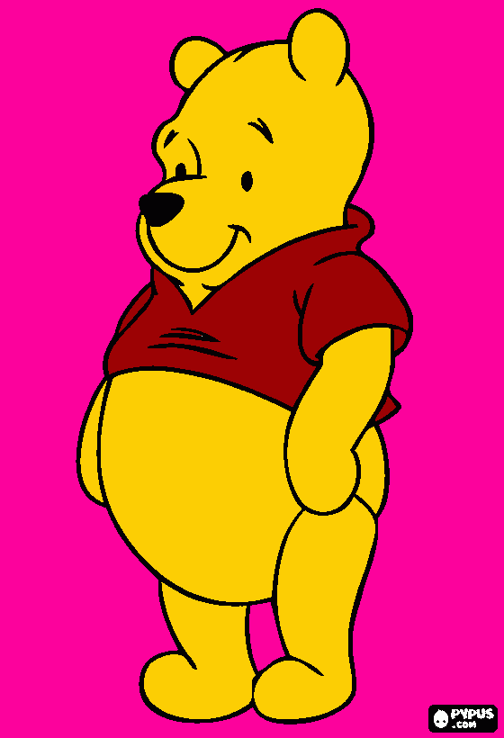 pooh coloring page