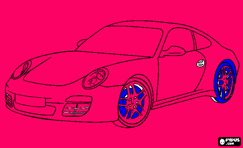 Porche for Grandma coloring page