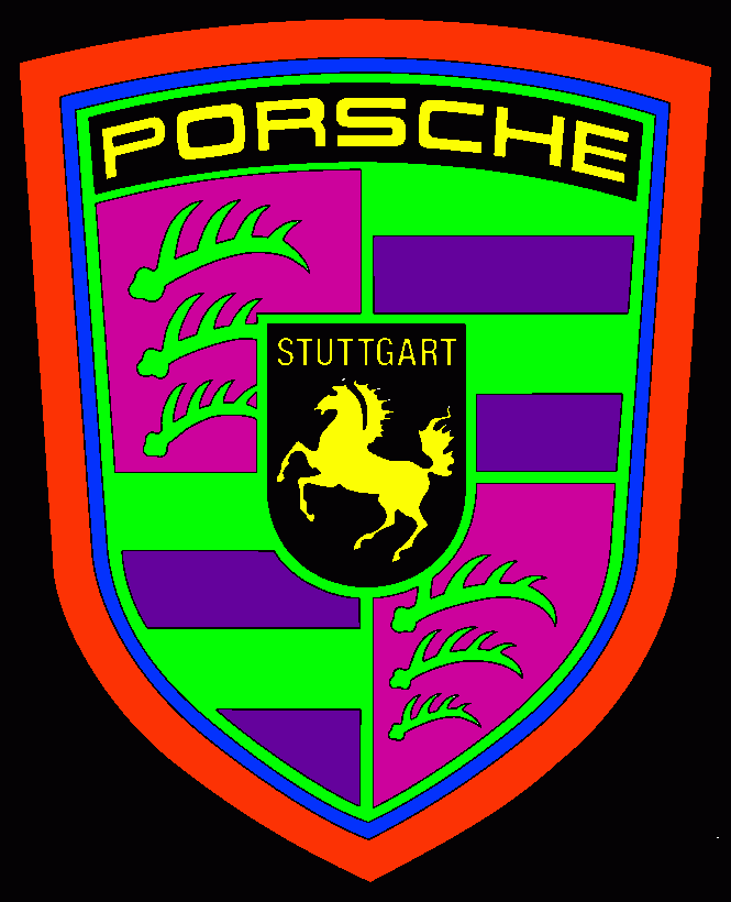 porsche logo coloring page