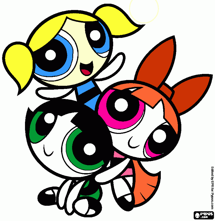 power puff  girl coloring page