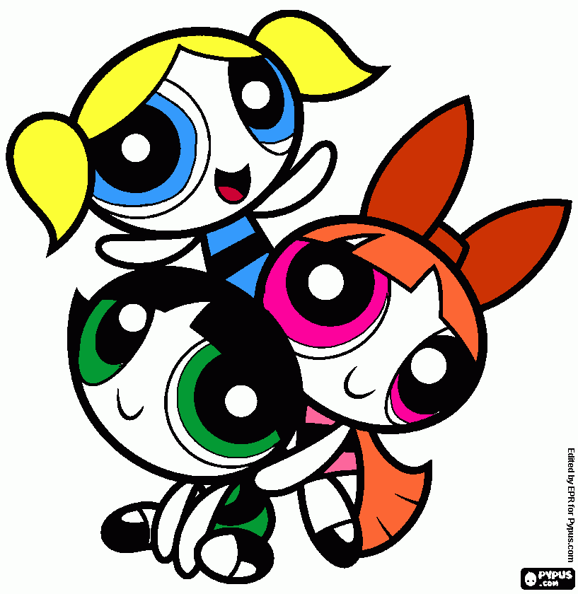 power puff  gril coloring page