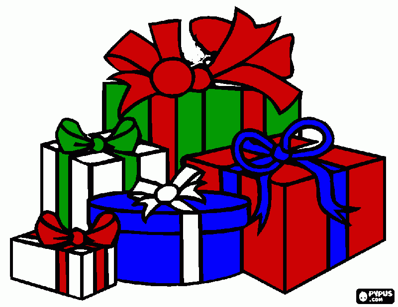 presents 4 coloring page