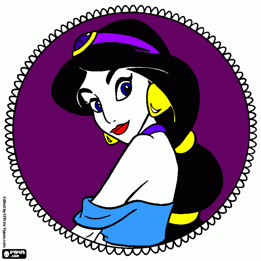 pretty jasmine coloring page