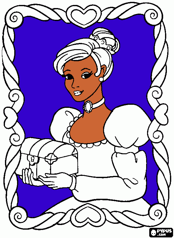 pretty portrait coloring page