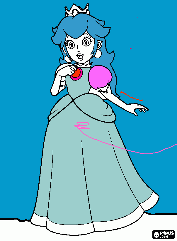 Princess peach picture coloring page