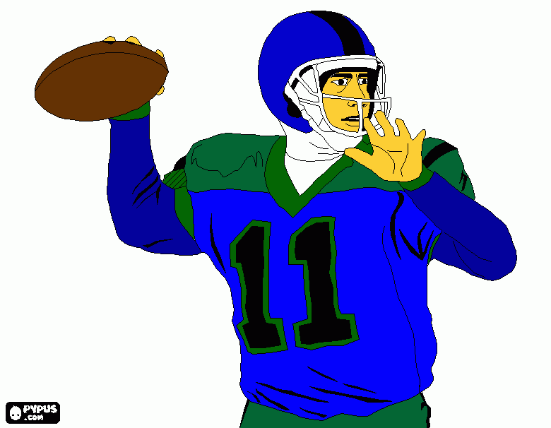 Quarterback coloring page