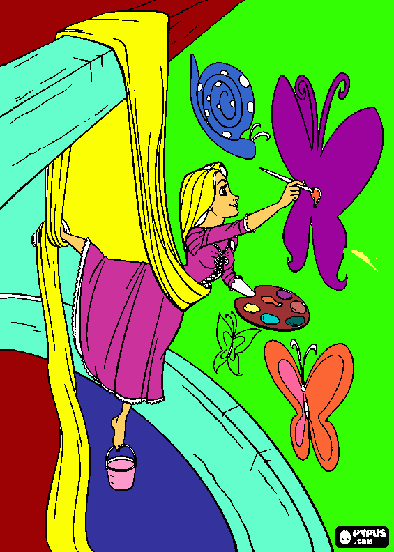 Rapunzel picture for Abi coloring page