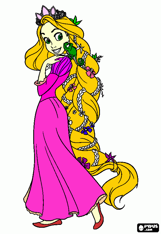 rapuzel as princess coloring page