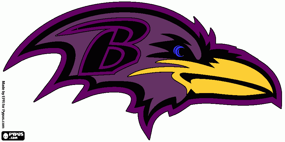 baltimore ravens logo coloring pages
