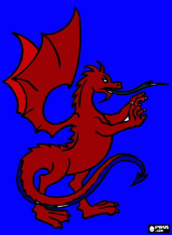 Red Dragon coloring page