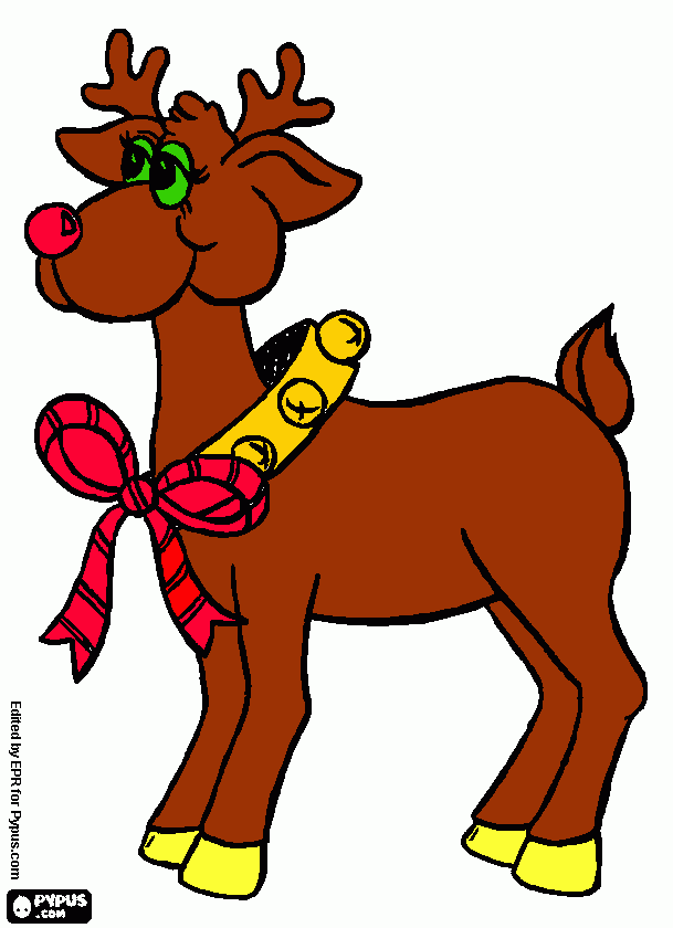 Reindeer coloring page