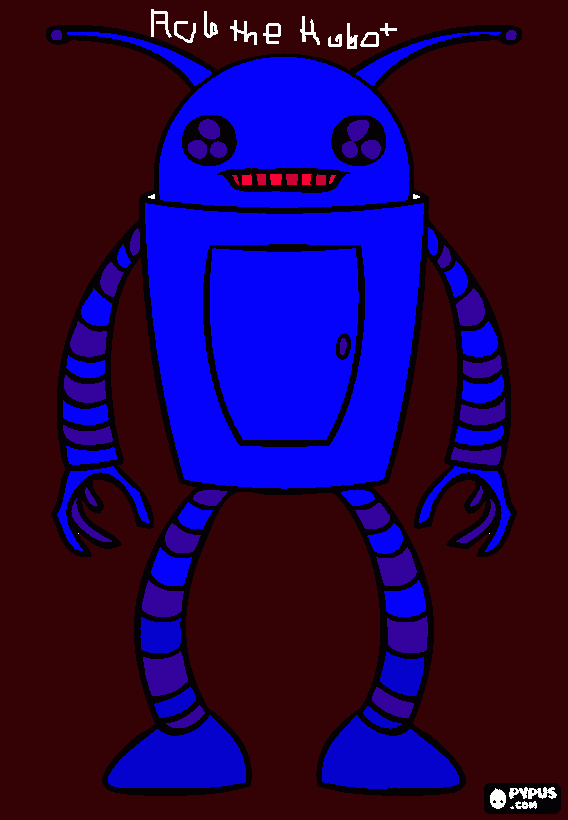 rob the robot coloring page, printable rob the robot