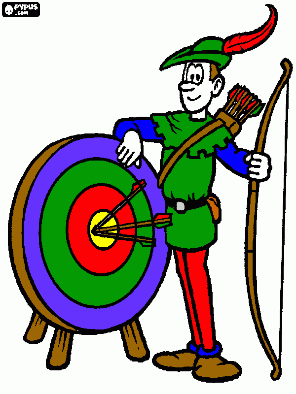 robin hood coloring page