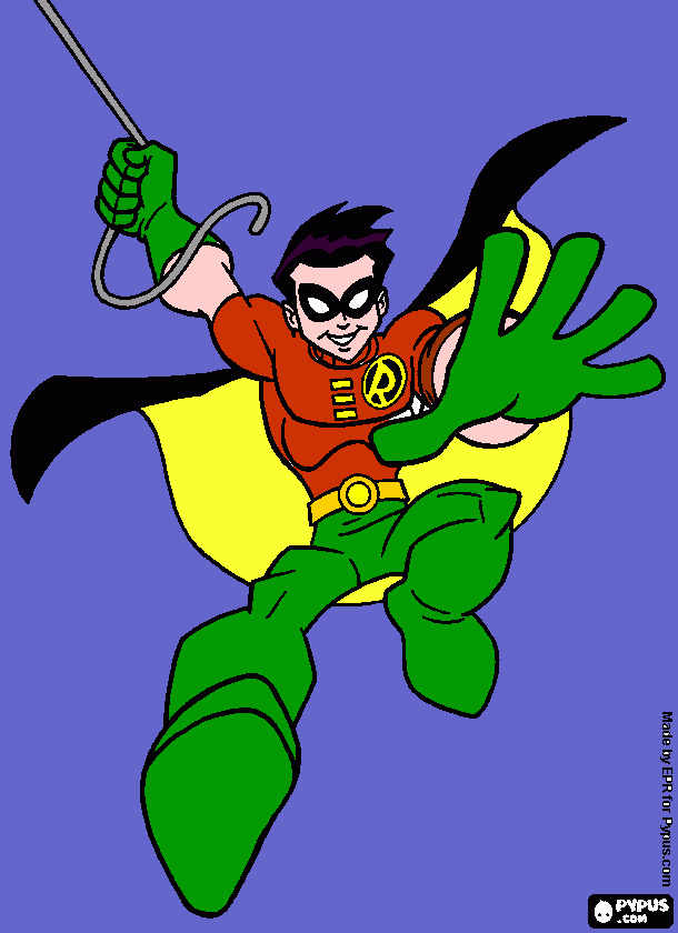 robin painting coloring page