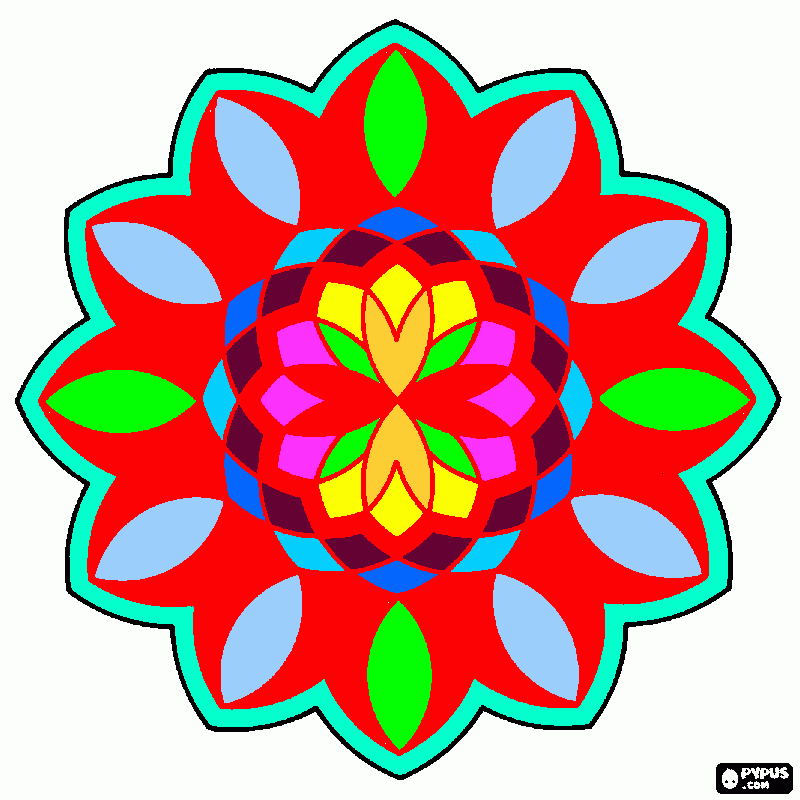 Rokas Mandala. 5kl. coloring page