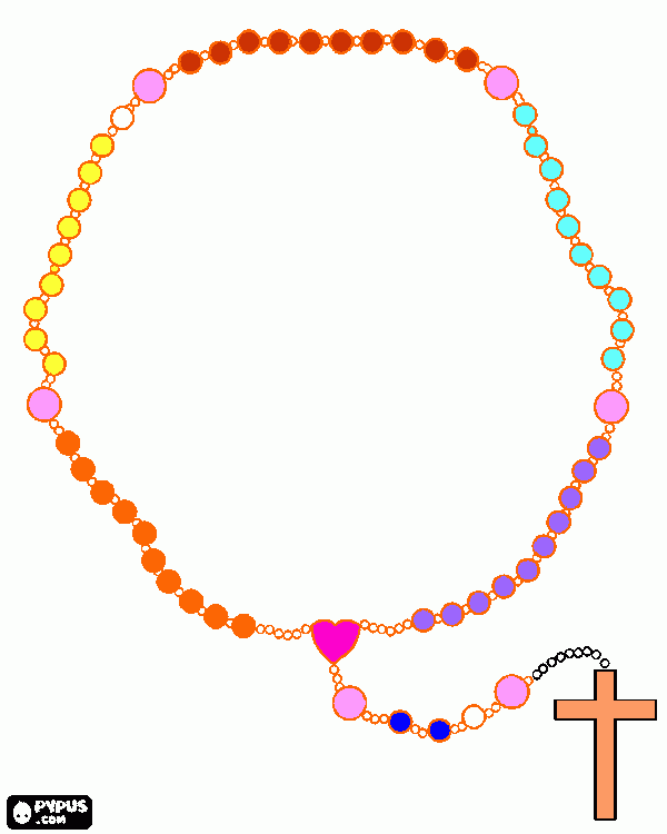 rosary coloring page