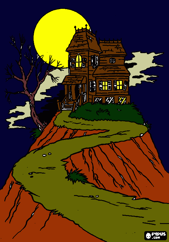 rumah hantu COL coloring page