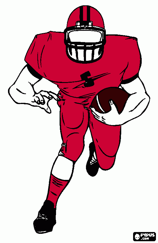 running back coloring page, printable running back