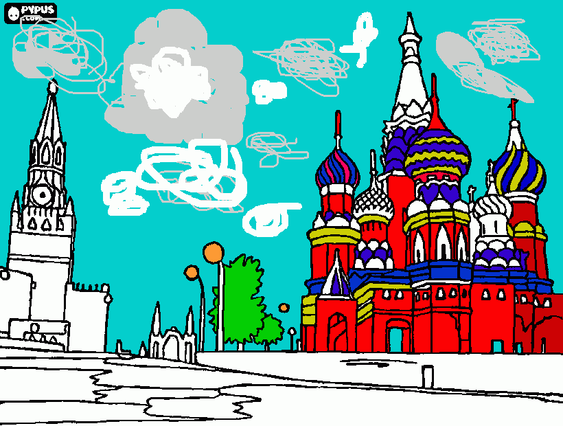 russian picture coloring page