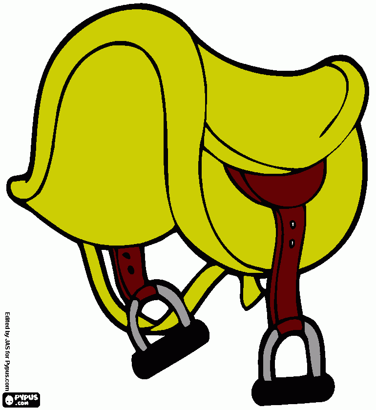 saddle coloring page