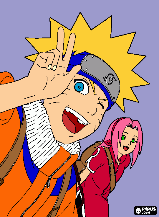 sakura si naruto coloring page