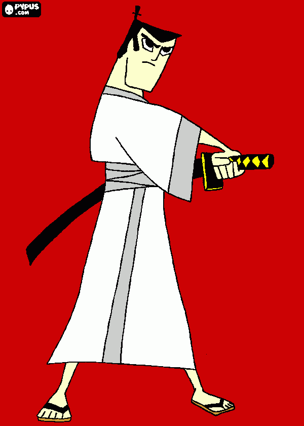 samurai jack coloring page, printable samurai jack