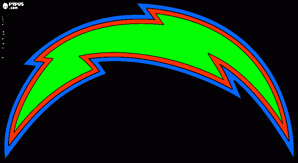 San Diego Chargers, american football team coloring page