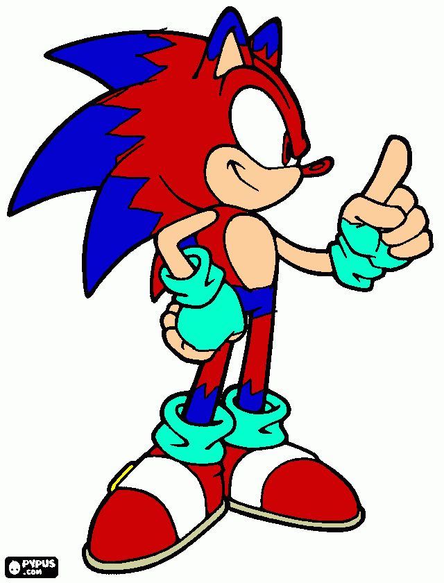 sanic x  coloring page