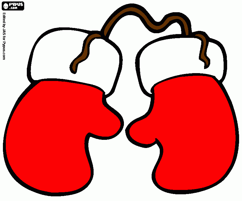 Santa Gloves coloring page