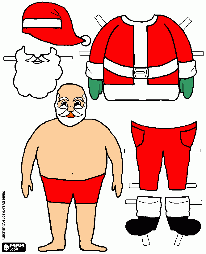 santa coloring page