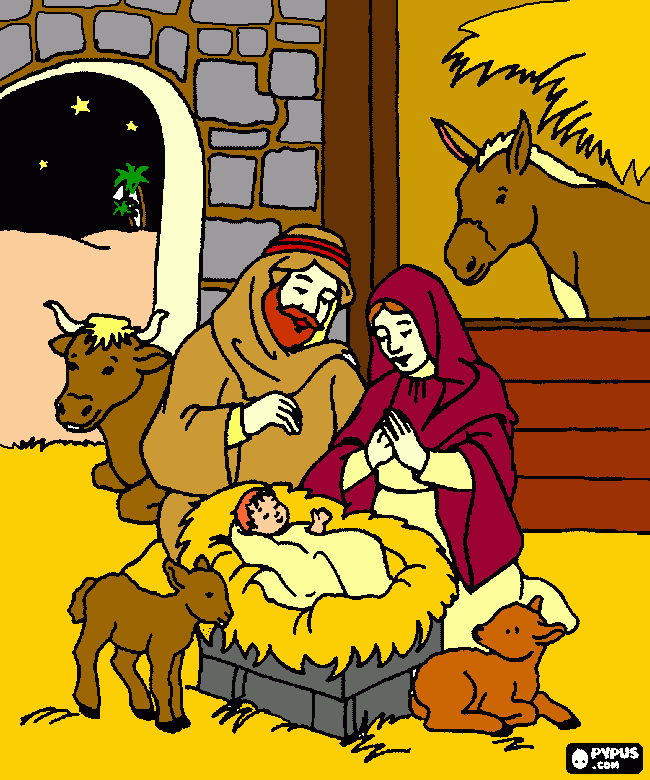 Savannah's Nativity Picture coloring page