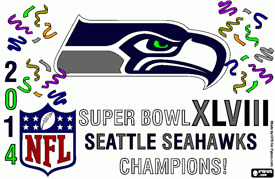 seattle super bowl coloring page