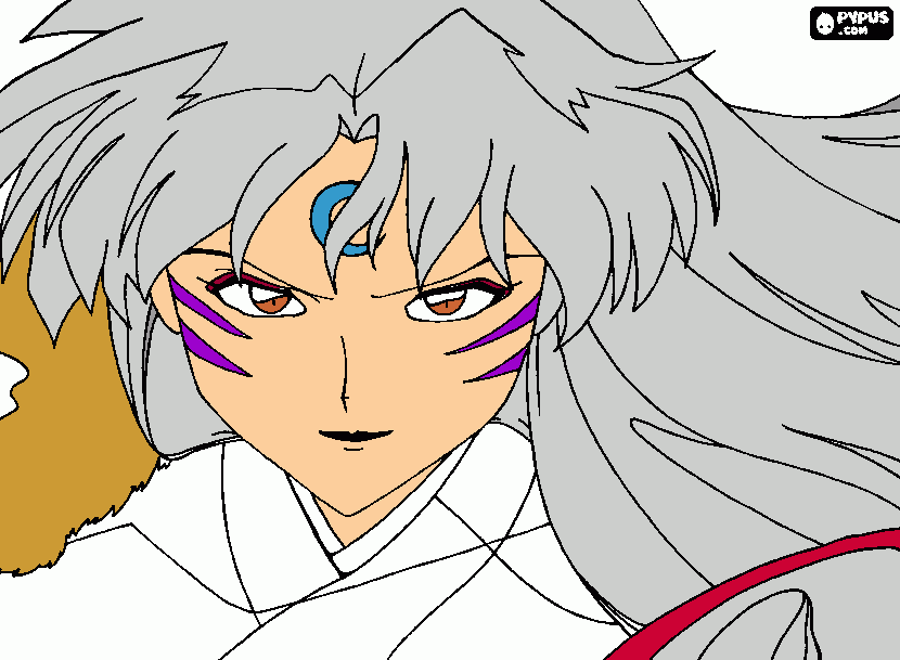 sesshomaru coloring page