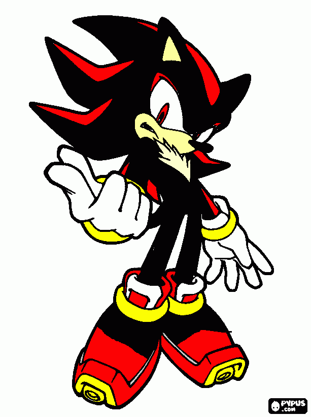 shadow the hegedhog coloring page